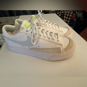 Nike White and Tan Sneakers